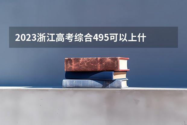 2023浙江高考综合495可以上什么大学