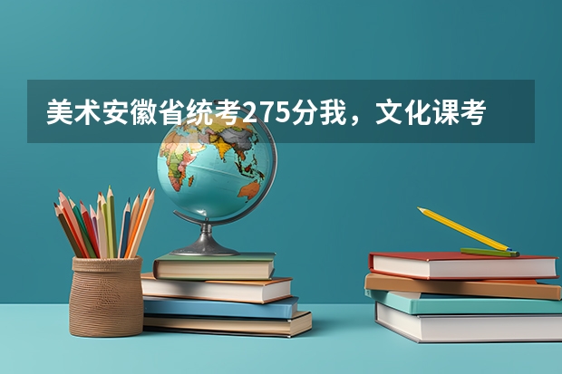 美术安徽省统考275分我，文化课考多少分能上本科？