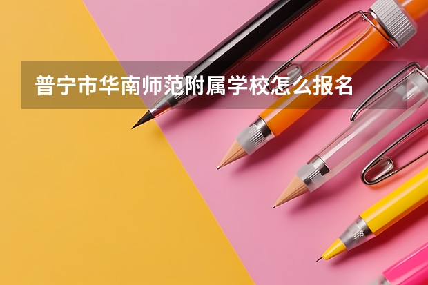 普宁市华南师范附属学校怎么报名
