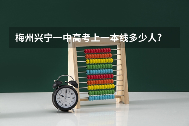 梅州兴宁一中高考上一本线多少人?