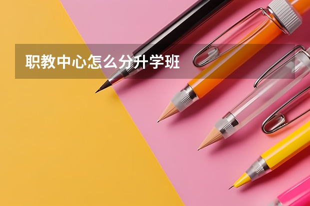 职教中心怎么分升学班