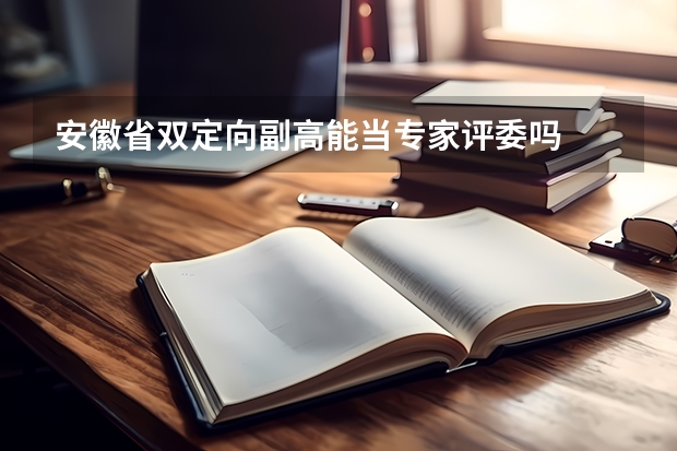 安徽省双定向副高能当专家评委吗