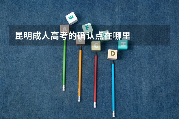 昆明成人高考的确认点在哪里
