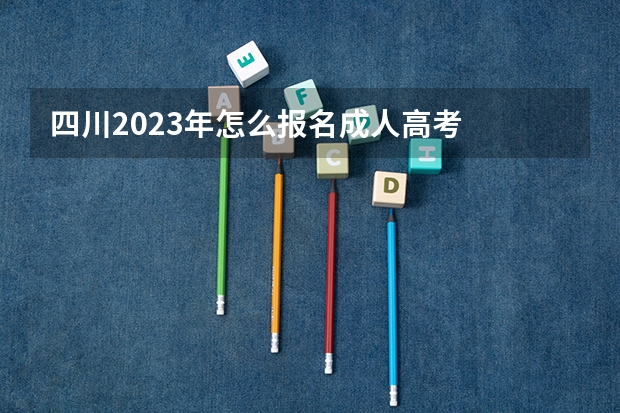 四川2023年怎么报名成人高考