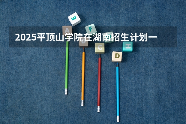 2025平顶山学院在湖南招生计划一览表