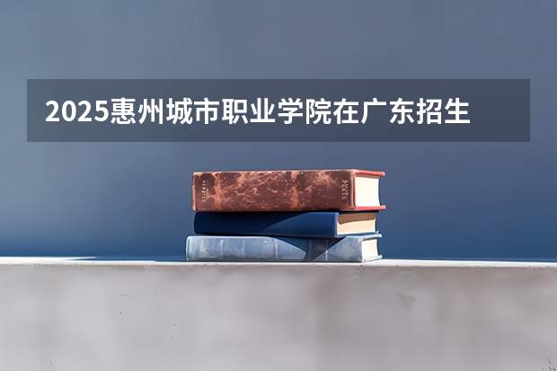 2025惠州城市职业学院在广东招生计划人数一览表
