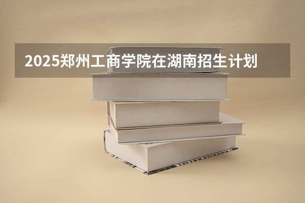 2025郑州工商学院在湖南招生计划一览表