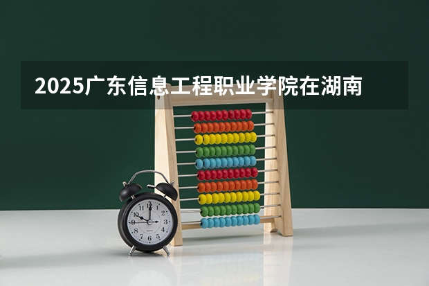 2025广东信息工程职业学院在湖南招生计划一览表