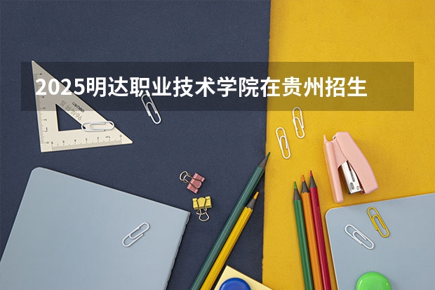 2025明达职业技术学院在贵州招生计划一览表