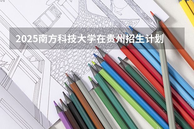 2025南方科技大学在贵州招生计划一览表