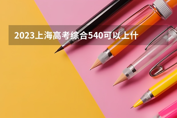 2023上海高考综合540可以上什么大学