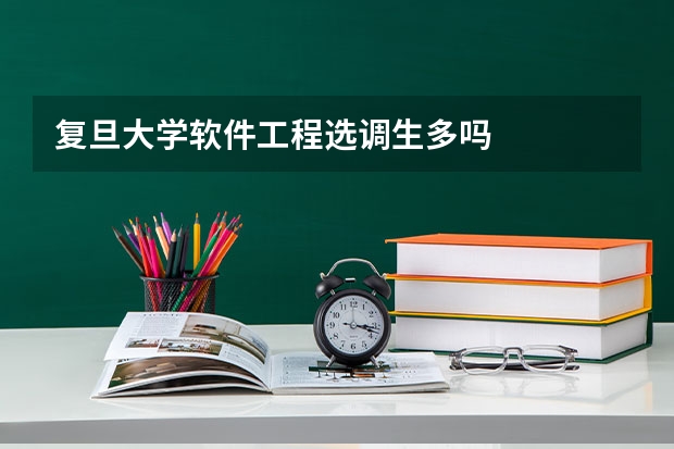 复旦大学软件工程选调生多吗