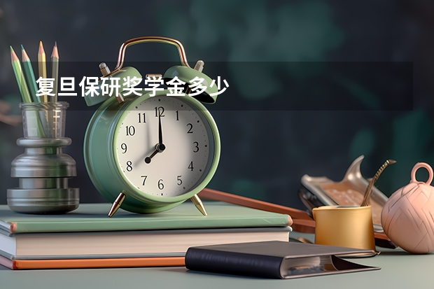 复旦保研奖学金多少