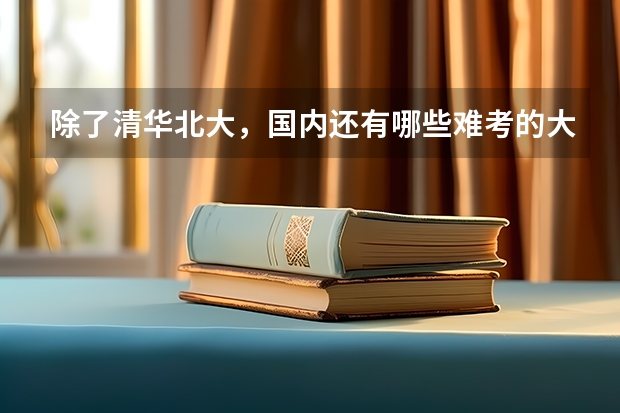 除了清华北大，国内还有哪些难考的大学？