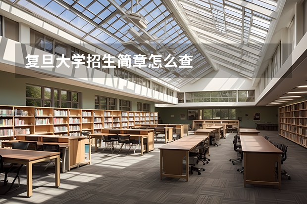 复旦大学招生简章怎么查