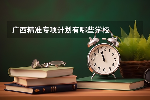 广西精准专项计划有哪些学校