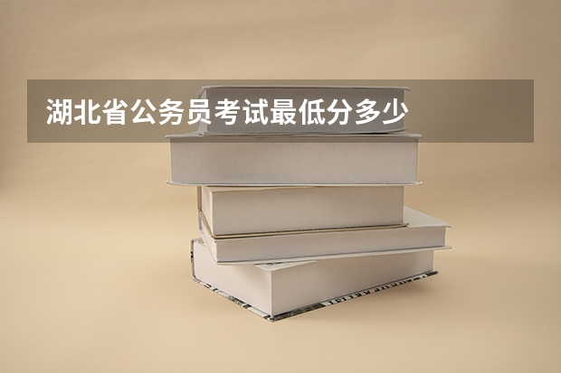 湖北省公务员考试最低分多少