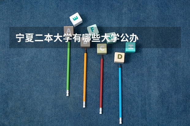 宁夏二本大学有哪些大学公办
