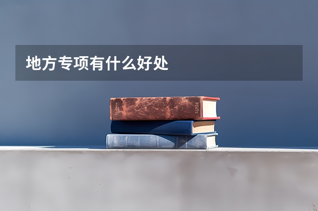 地方专项有什么好处