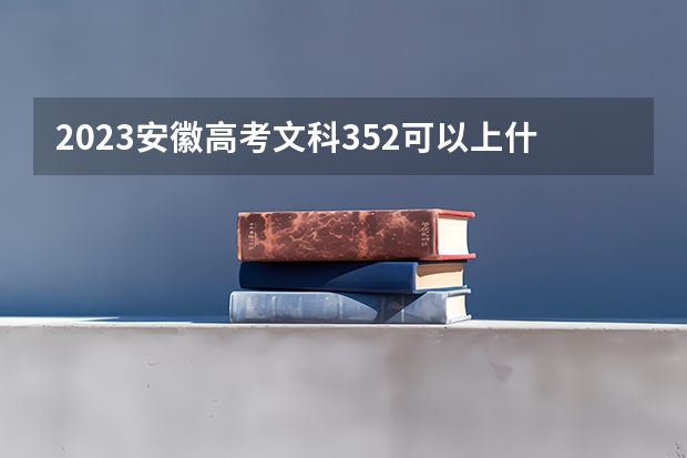 2023安徽高考文科352可以上什么大学