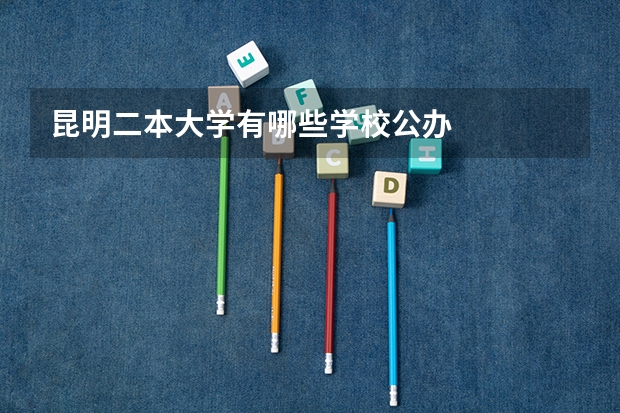昆明二本大学有哪些学校公办